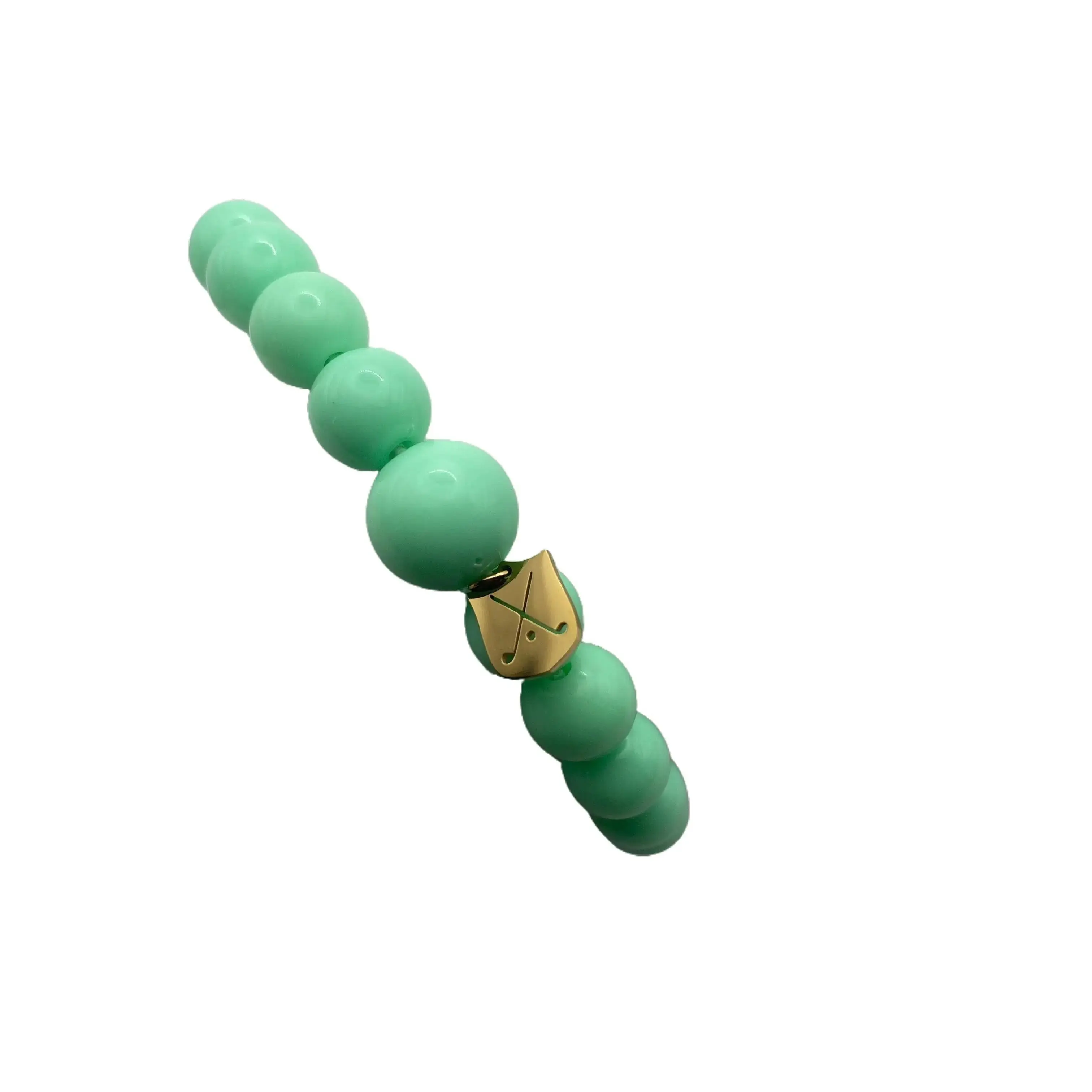 Summer Fling Golf Stroke Counter Bracelet - Light Green on Green XS Middle Bead LIMITED - Handmade in USA with Exclusive Logo Charm