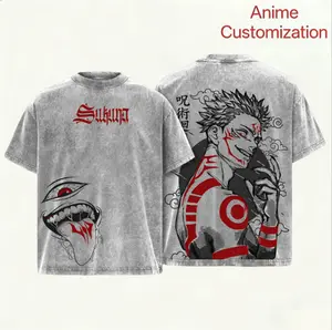 Sukuna Tee Washed Jujutsu Kaisen Execution Arc Vintage Shirt, Ryomen Sukuna’s Vessel Curse King Edition Oversized Heavy Cotton Double Printed Anime Manga Tee, Retro Unisex Streetwear Graphic Top, JJK Japanese Otaku Gift, JJK Merch Culling Clothes