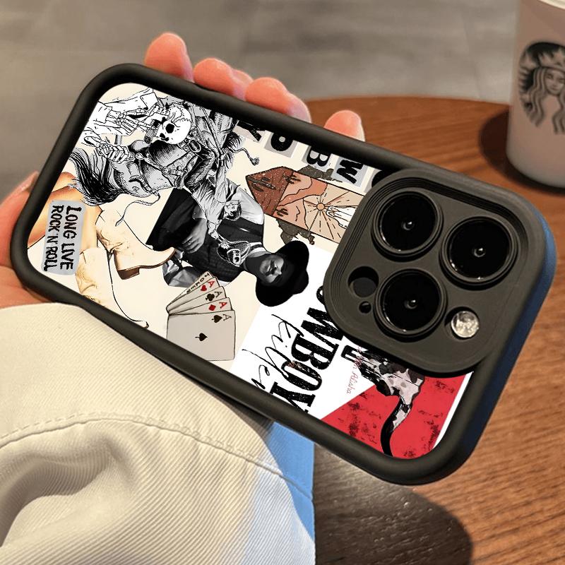 Western Culture Cowboy Pattern Phone Case for iPhone 16 15 14 Pro Max 13 12 11 XR XS Plus Shockproof Full Camera Protection Durable slim Silicone Cover Protective Screen Protector