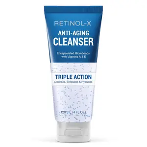 Retinol-X Anti-Aging Gel Cleanser 4 Ounce - Gentle Exfoliant with Retinol & Vitamin E for Facial Cleansing & Hydration