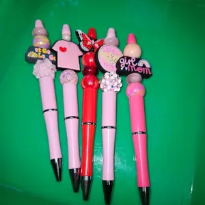 beaded pen sale was $5.00 each now only $2.50 for each beaded pen. In lives only or one will be sent random. blank ink. blowout price. plastic and metal plus silcon. amazing pens. diy beaded pens.