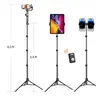 FUNSNAP 1.8m (2ft to 6.3ft) Adjustable Aluminium Metal Tripod Stand - Gimbal Ready, Secure Lock Points, Standard Mount, Phone Holder, iPad Holder for Cameras/Tablets, Remote, Christmas Gift Option