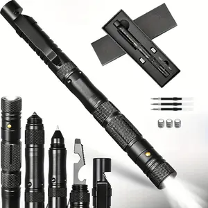 6-in-1 Multi-Function Pen Set - Stylus, LED Light, Whistle, Bottle Opener, Ballpoint Pen with Gift Box