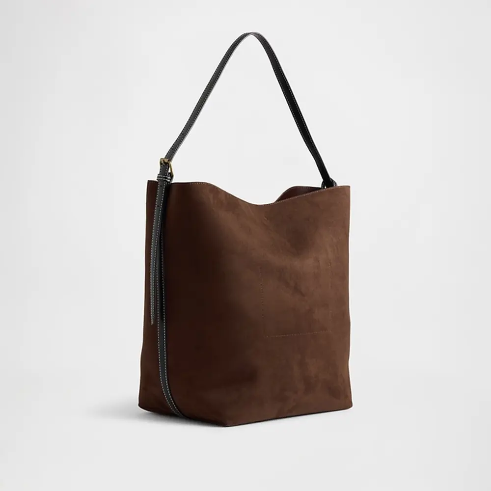 GAP Women's Vegan Suede Bucket Bag, Stylish Luggage & Bags Accessory for Daily Use