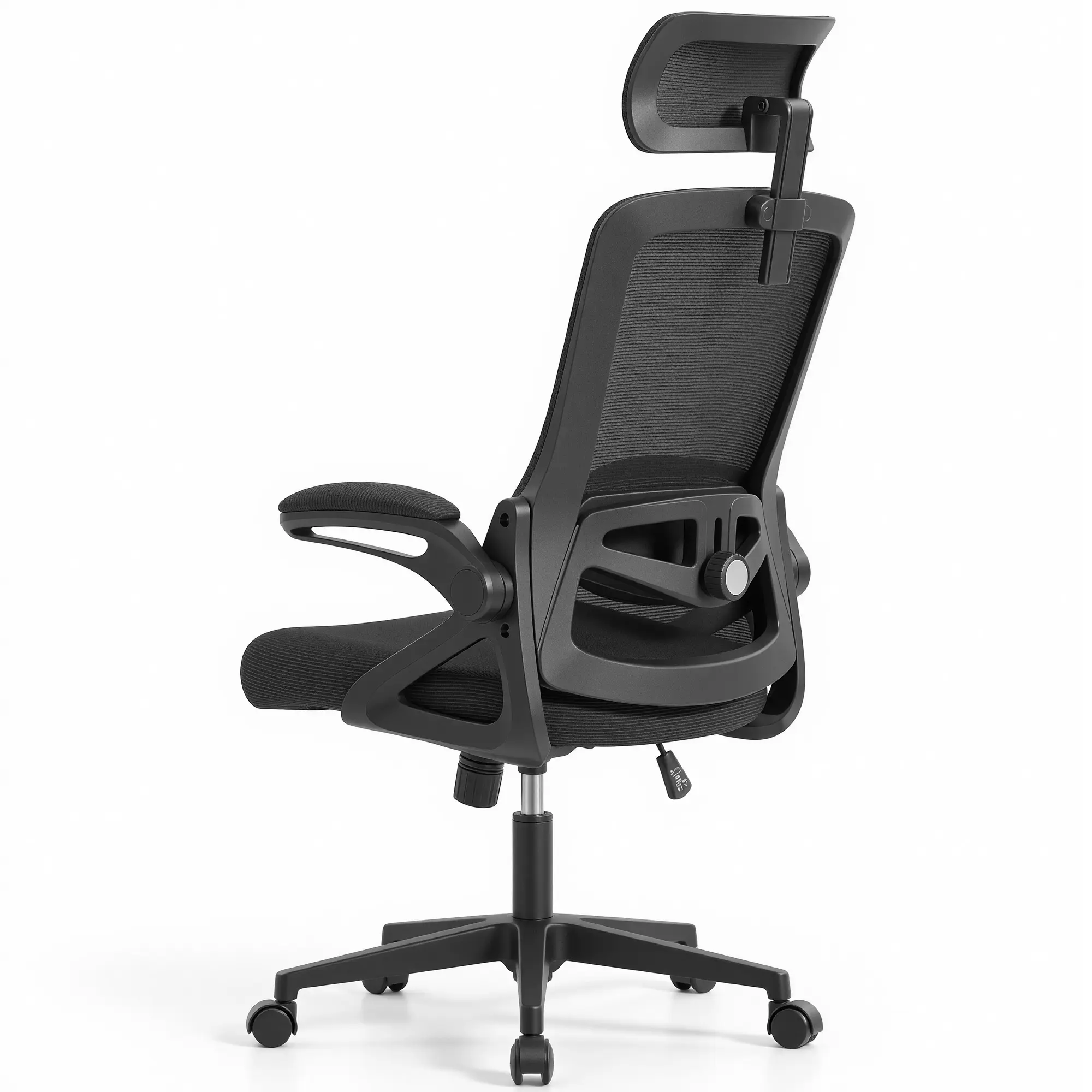 Ergoreal Ergonomic Office Chair, 400 lb Capacity, Breathable Mesh High Back with Adjustable Headrest, Lumbar Support and Space-Saving Armrests