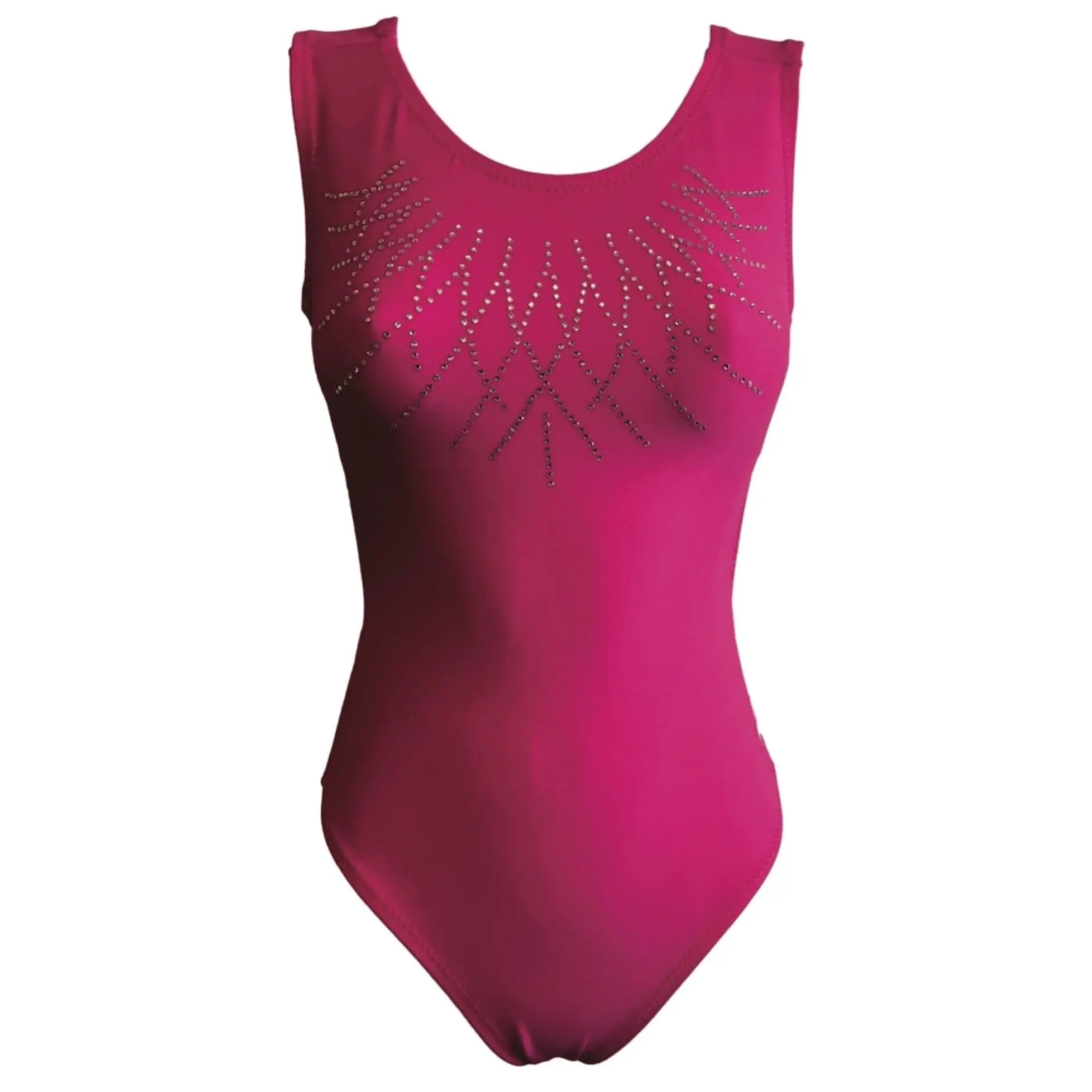 Vibrant Pink Bling Burst - Comfortable & Stylish Gymnastics & Dance Leotard