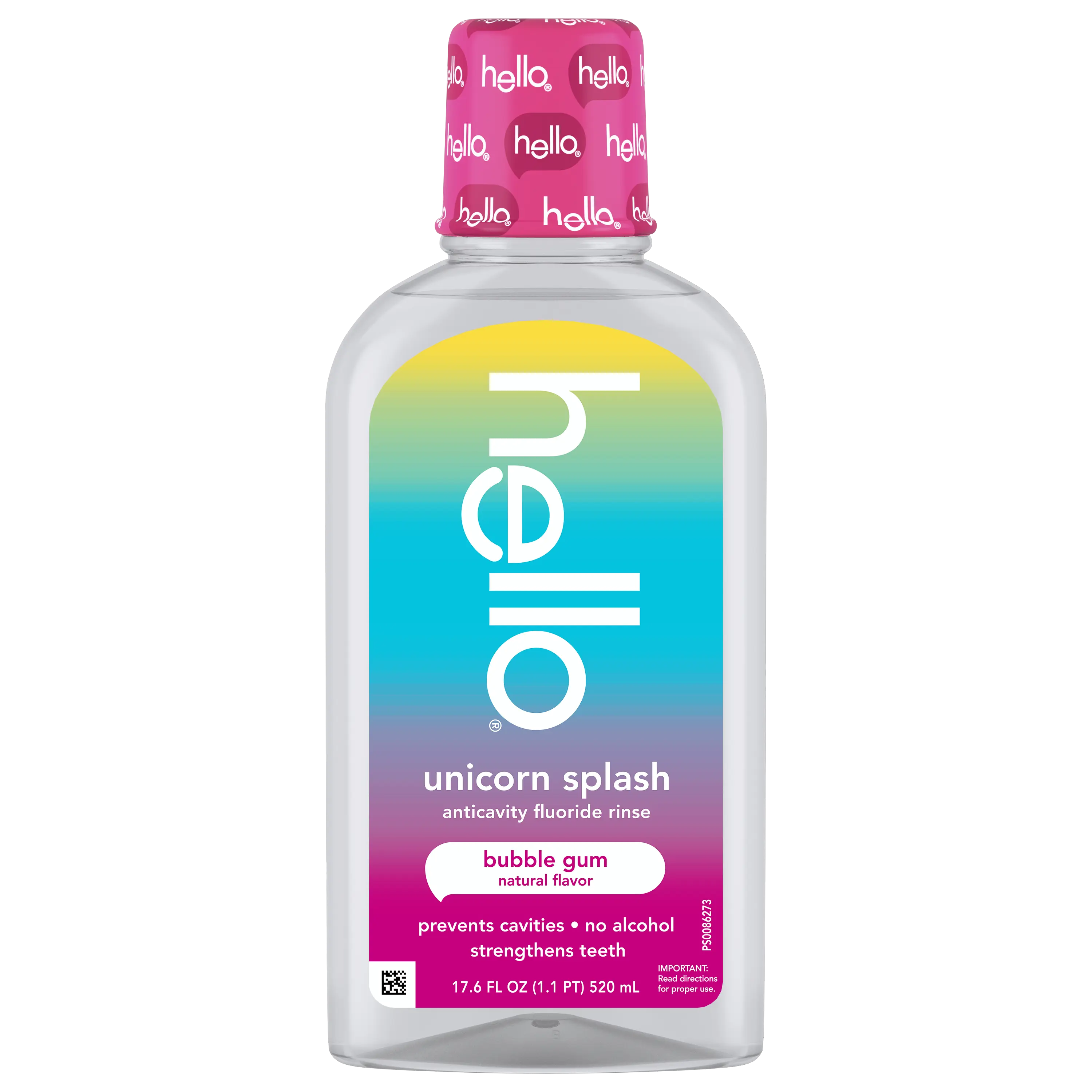 hello kids unicorn splash fluoride mouthwash