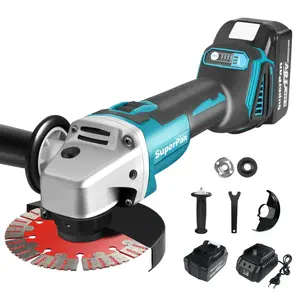 100mm/125mm Electric Brushless Lithium Angle Grinder, Rechargeable Cutting Machine,Polishing Machine for Makita 18V Battery Pins