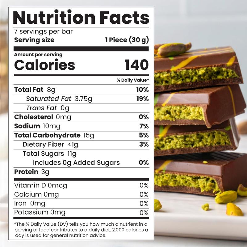 BeeMax Authentic Dubai-Style Mini Chocolate Bar, 3.36 oz (Pack of 1) - Luxurious Milk Chocolate with Kadayif and Pistachios - Middle Eastern Gourmet Indulgence - Ideal for Gifting & Special Occasions