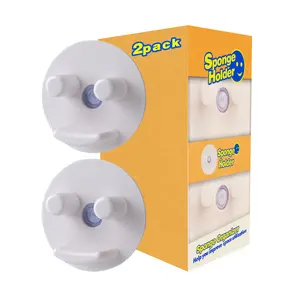 Universal Sponge Holder For Scrub Daddy Suction Sponge Organizer Smooth Surface Mount Easy Installation Multi-Scene Use for Kitchen Sink Bathroom