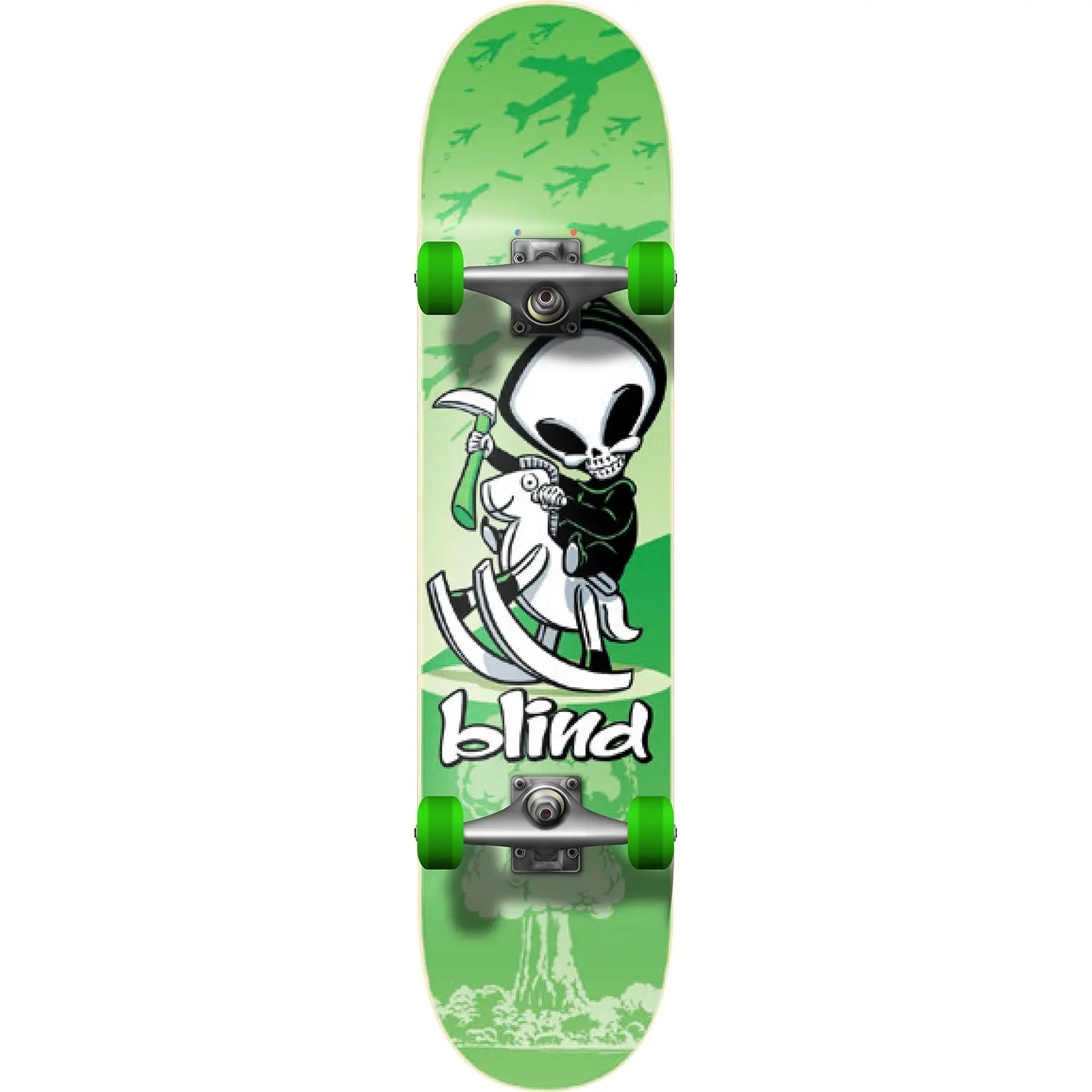 Blind Skateboard Complete Classic Crazy Horse Soft Top Green 6.75" x 28.5"