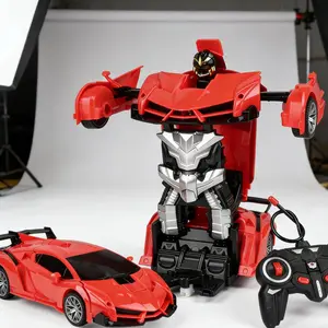 2-in-1 Transforming RC Robot Car - Remote Control Sports Car to Robot Toy with One-Button Deformation, Durable Kids' Toy for Indoor & Outdoor Play