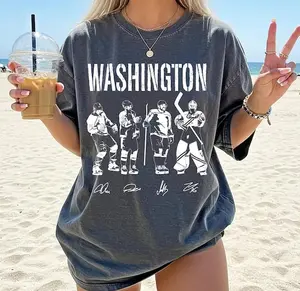 Comfort Colors Washington Ice Hockey T-Shirt, Washington Retro Rap Tee, Game Day Shirt, Ice Hockey Season, Vintage Washington Hockey Fans