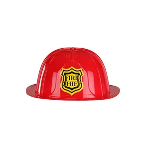 Adult Red Firefighter Costume Helmet