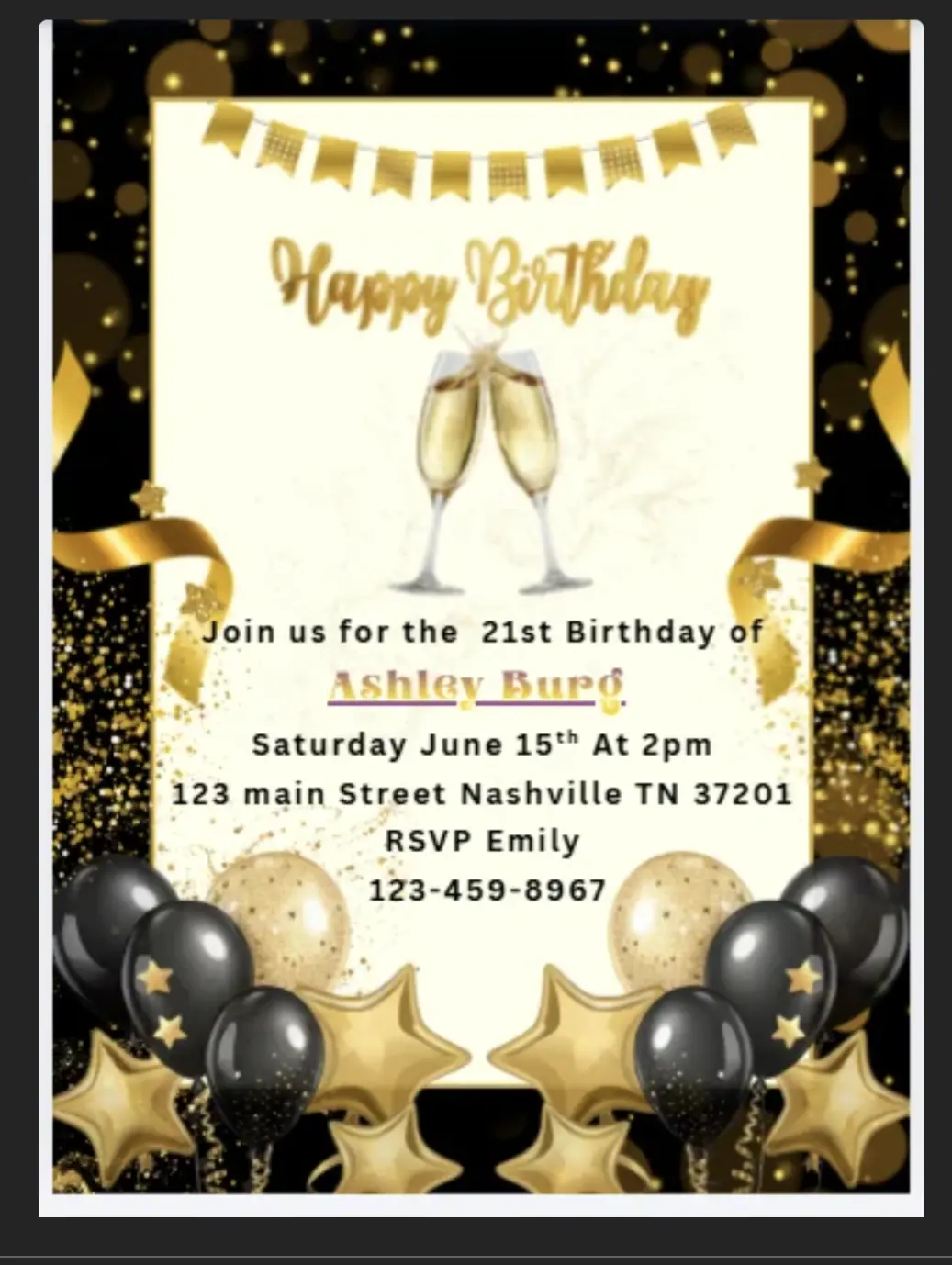 21st birthday invitation 21st birthday invitation