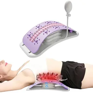 Back Stretcher 3 Level Adjustable Lumbar Back Cracker Board, Back Cracking Device, Back Massager for Scoliosis, Spine Decompression Back Stretching Device
