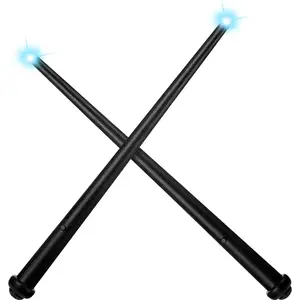 2 Piece Magic Light up Wand for Kids with Sound Lights, Wizard Witch Fairy Cosplay Toy Halloween Birthday Gift (Black)
