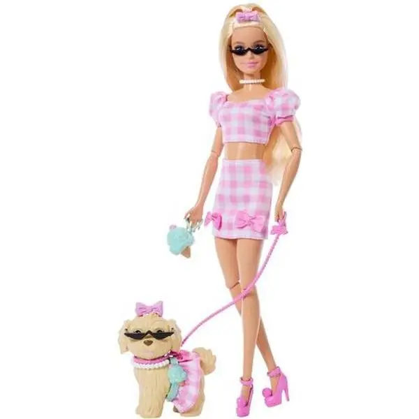 Barbie Twinning Looks Doll with Pet Dog, Blonde  [COLLECTIBLES]