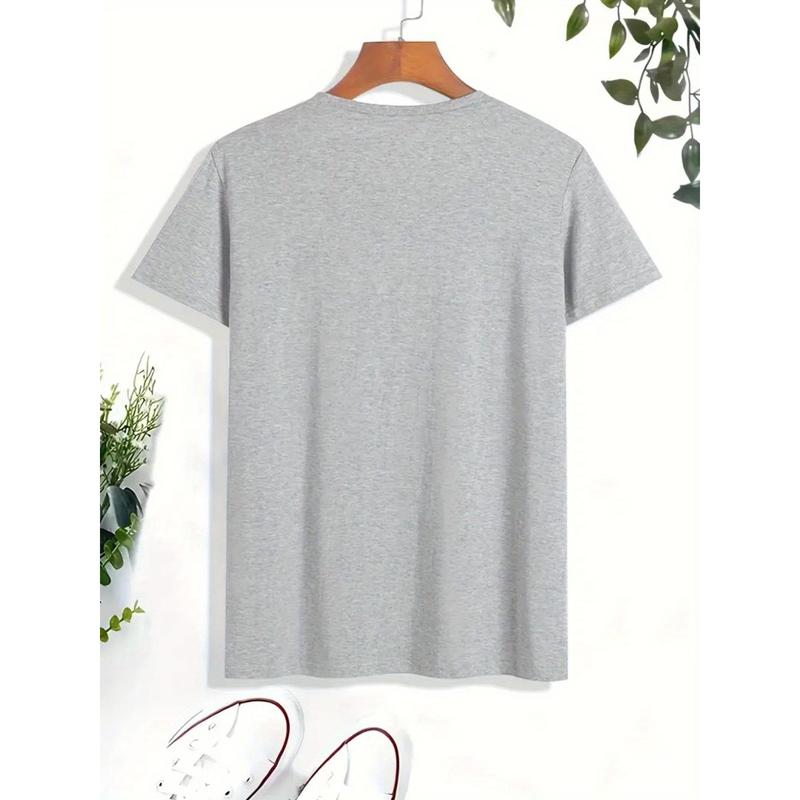 Men's Casual Lowrider Graphic T-Shirt - Short Sleeve, Crew Neck, Summer & Spring Wear, White with Black Print, Lightweight Polyester Blend, Machine Washable, Casual T Shirts