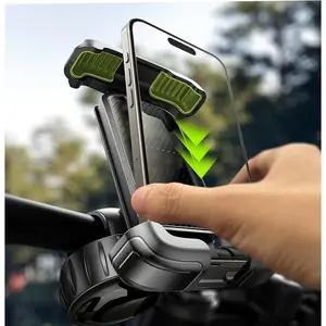 Bike Phone Holder, [Super Easy Install] Motorcycle Phone Mount Ebike Accessories Bicycle Handlebar Holder Mount Gift for Adults Kids Mountain Mini Bike Scooter Gear Accessories for iPhone Pixel