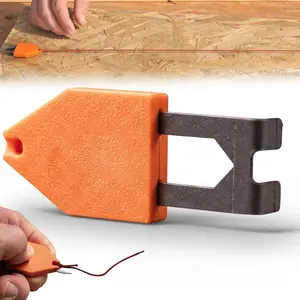 Portable Chalk Line Anchor Hook Tool, Single Hand Operation Design, Instant Fixing, Quick and Easy for Woodworking, Drywall, Roof Marking