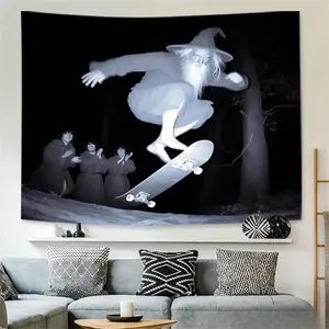 Skateboarding Old For Man Tapestry - Cool Sports Wall Hanging For Bedroom, Living Room, Dorm Decor | Washable Polyester | Available In 5 Sizes