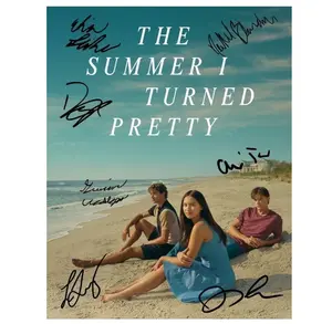 The Summer I Turned Pretty Jenny Han, Lola Tung, Christopher Briney, Gavin Casalegno, Rachel Blanchard, David Iacono, Elsie Fisher Reprint (RP)/Preprint (PP) Signed Autograph Autographed Photo Photograph Print
