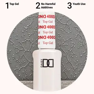 DAISY DND GEL TOP COAT 400 - 0.5OZ Top Gel for Nail Art & Manicure - Cosmetic Polish for Cutics - Series 400 - As Seen in Image, Nail Polish, Top Gel For Nails