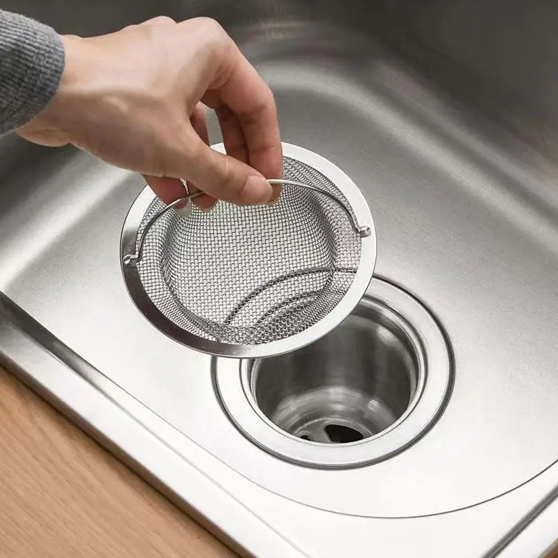 Stainless Steel Sink Strainer, 1/2 Counts Kitchen Sink Strainer, Kitchen Cabinets Sink Garbage Strainer, Sink Drain Strainer, Modern Kitchen Gadgets