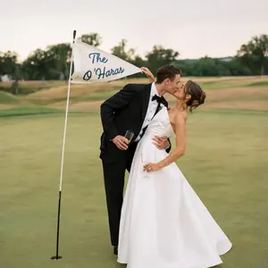 Last Name pennant | Personalized wedding marriage pennant flag | established pennant, golf wedding pennant flag christmas gift
