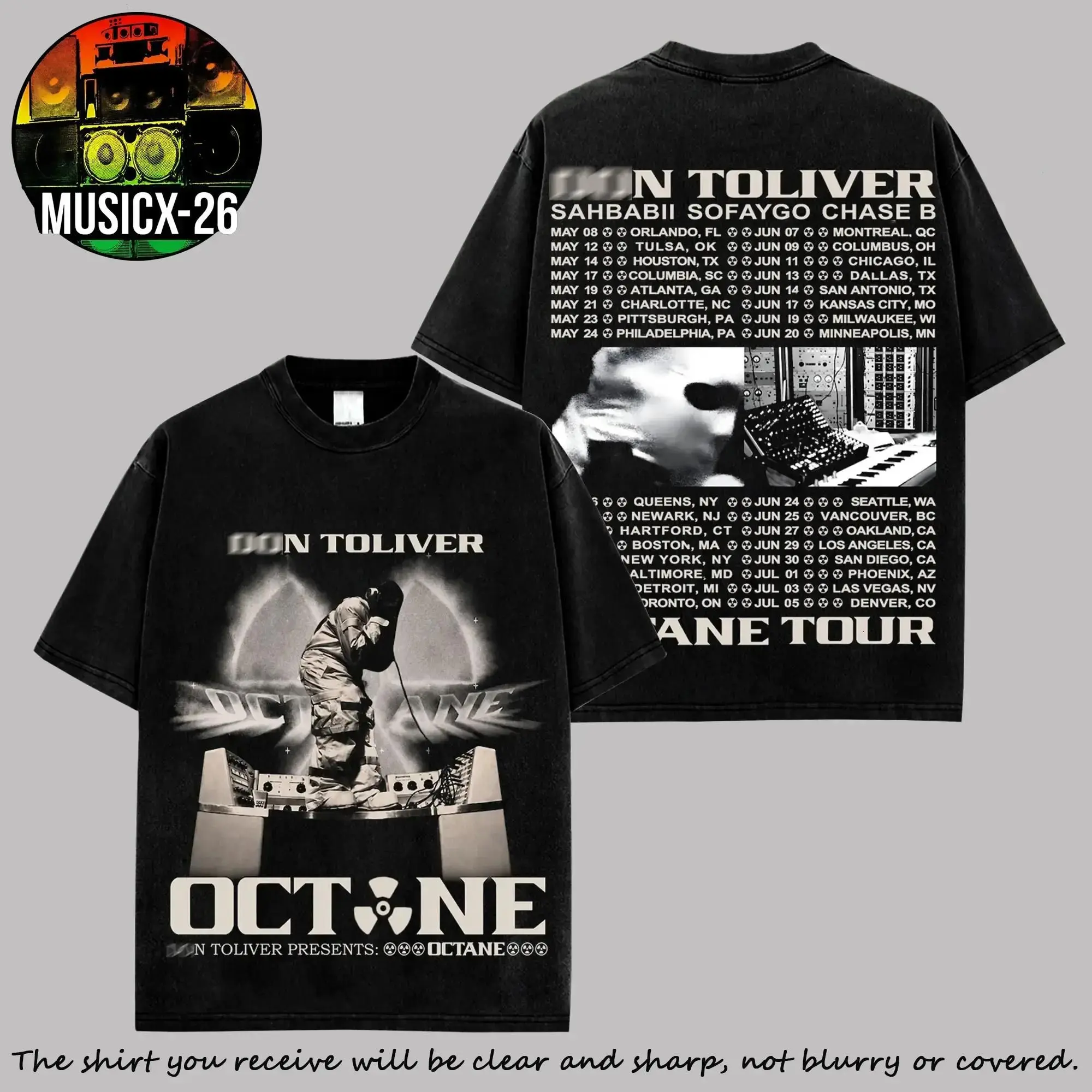 [FREE SHIP] Comfort Colors Donny Toliver - Octane Tour Date Graphic For Toliver Gang High-quality Cotton T-Shirt, E85 Octane Album Merch, Donny Womack Rap Fan Graphic Tee