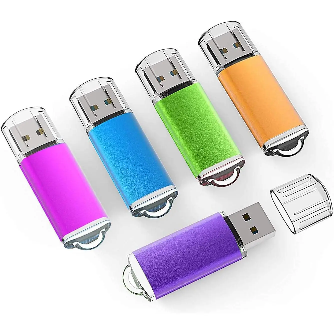 5 Pack 64GB Flash Drive 64 GB USB Flash Drives USB 2.0 Thumb Drive Gig Zip Drive Stick 64G Flash Memory Stick Jump Drives for PC Laptop, Multicolored