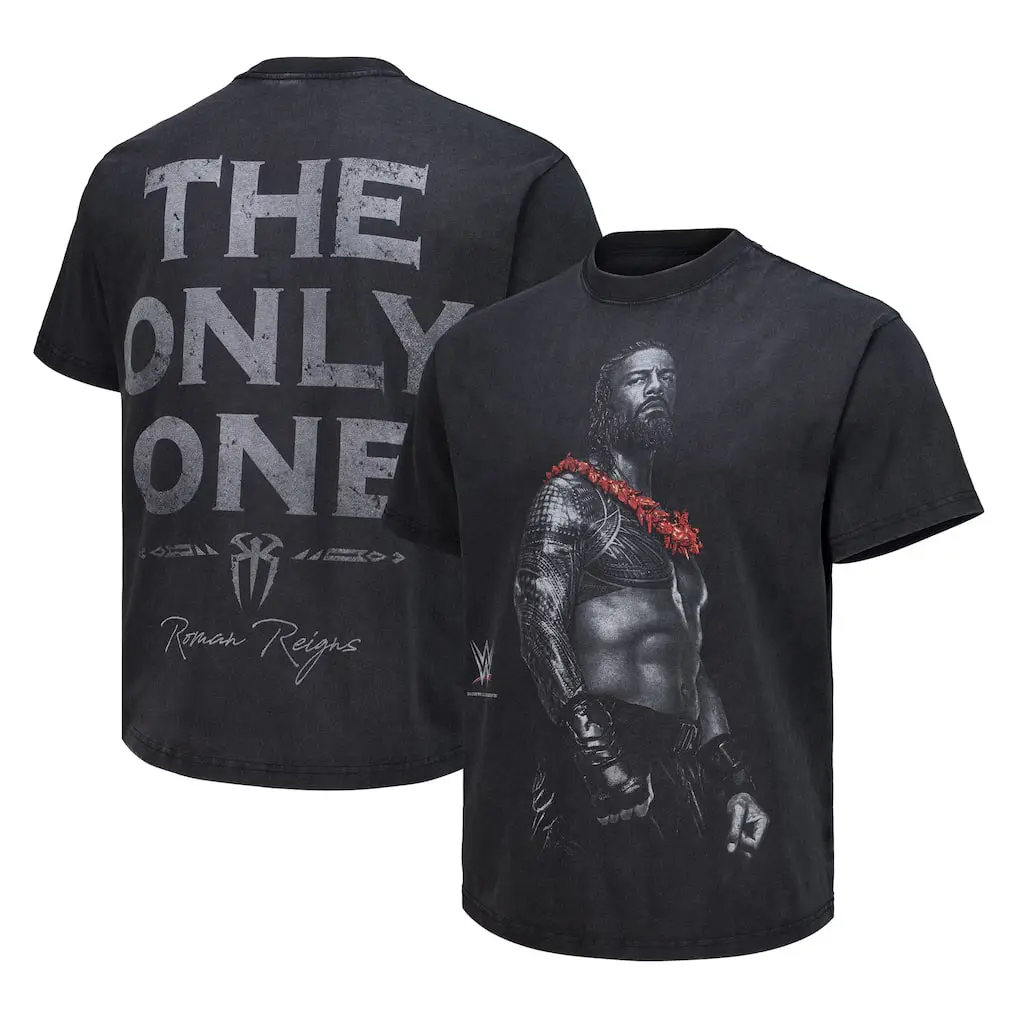 Roman Reigns The Only One WWE Tribal Chief Bloodline Vintage Wrestling Graphic T Shirt Head of the Table Champion Fan Unisex Retro Wrestling Tee