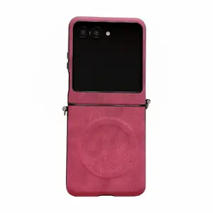 Motorola Razr50/60 Pro/70 Ultra Phone Case, Sheepskin Side Buckle & Magnetic, Anti-Drop Full Coverage, Fashionable Durable Protective Cover
