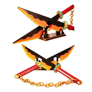 DemonS Sword Shape Building Blocks Set 1:1 Scale Replica for Cosplay or Shelf Flexing Anime Fans with Chain Detail Figure