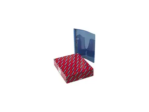 Smead 87455 Poly Report Cover, Tang Clip, Letter, 1/2" Capacity, Clear/Dark Blue, 25/Box