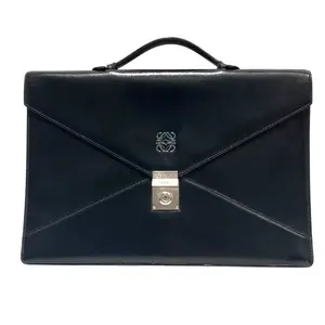 Pre-owned Loewe Calfskin Tote Bags Anagram Leather Briefcase