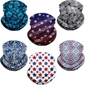 6 Pack  Gaiter Balaclavas  Mask Bandana  Wrap  Scarf Versatile for Men Women