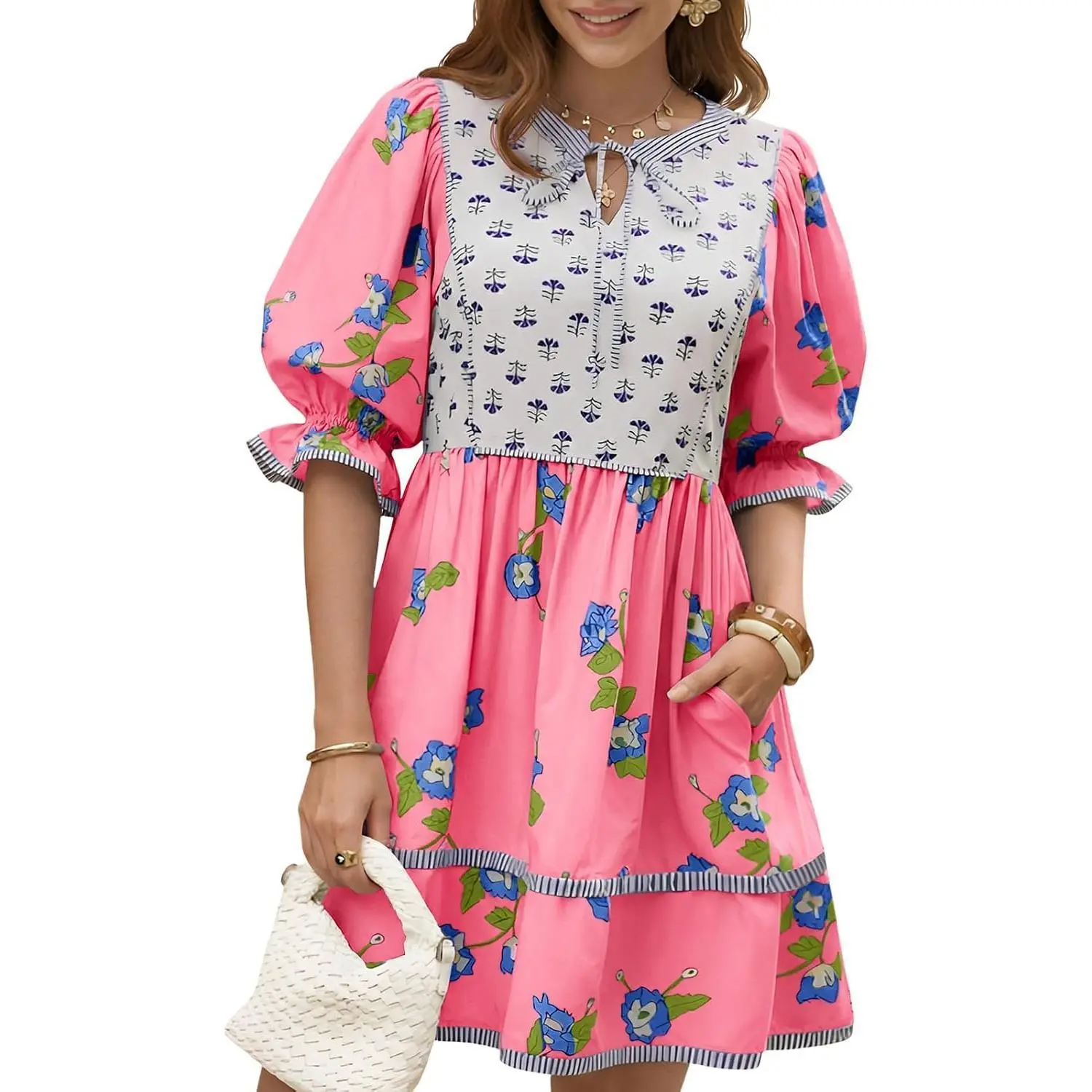 sachin and babi light blue dress Skater Dresses | Long Sleeve, Mini, Floral & Denim main image 0