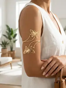 Butterfly armlet bracelet exudes sophistication and elegance; perfect for summer outfits. Pretty bracelet