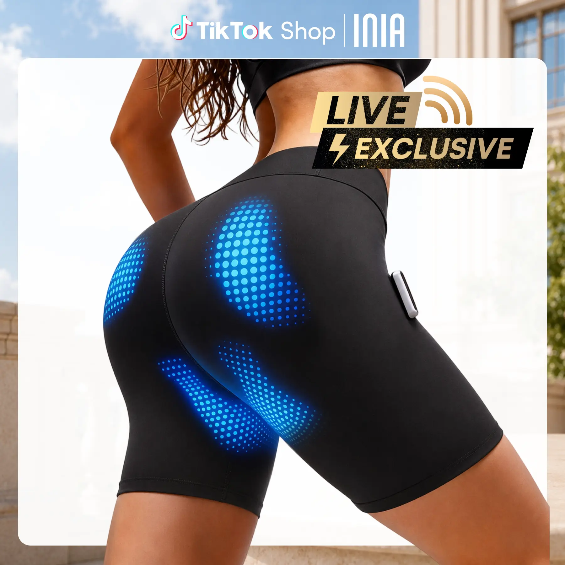 【LIVE EXCLUSIVE】INIA CURVIFY EMS Booty Lift & Sculpting Shorts: 4-Mode Microcurrent for Glute Sculpting & Pelvic Floor Support (Visible Results in 2-4 Wks),Summer Beauty Gift Ideas