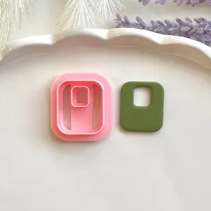 Rounded Square Everyday Clay Cutter 30mm | Precision 0.2mm Blade, PLA+ Earring Jewelry Crafts