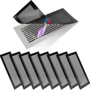 6-piece set of magnetic vent cover mesh, featuring a mesh grille design. Easy to install, it is dust-proof, debris-proof and insect-proof. Suitable for ceiling and floor vents, it boasts a modern style and is applicable to ventilation systems.