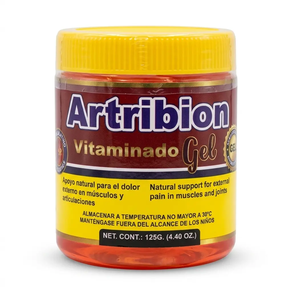 Arribion  Gel Vitaminado 125g - Natural Formula for Pain Relief & Muscle Support -Solution for Bathroom & Fitness