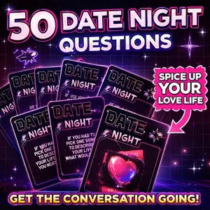 50 Pairs of Interactive Cards for Couples' Dates, Fun Date Night Games, Fun Tabletop Game, Perfect for Romantic Evenings, Enhance Your Relationship