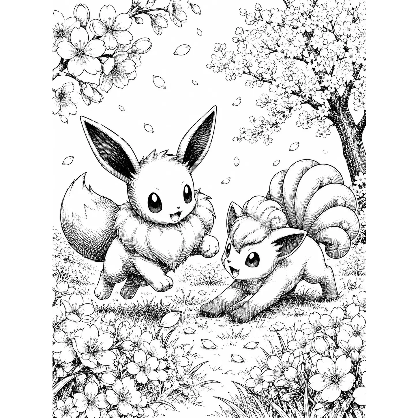 Eevee and Vulpix | Engraved Binder Design