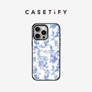 CASETiFY Moon Caravan Toile by Phannapast iPhone 16/15/14/13 Series Phone Case MagSafe Impact / MagSafe Clear /Compact- Black / Clear