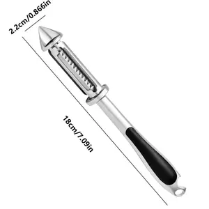 Vegetable Peeler,Stainless Steel 2 in 1 Julienne Vegetable Peeler,Ultra Sharp Potato Peelers for Kitchen, Premium Veggie Fruit Peeler, Carrot Peeler, Rotary Serrated Blade, Thickened Non-Slip Ergonomic Handle