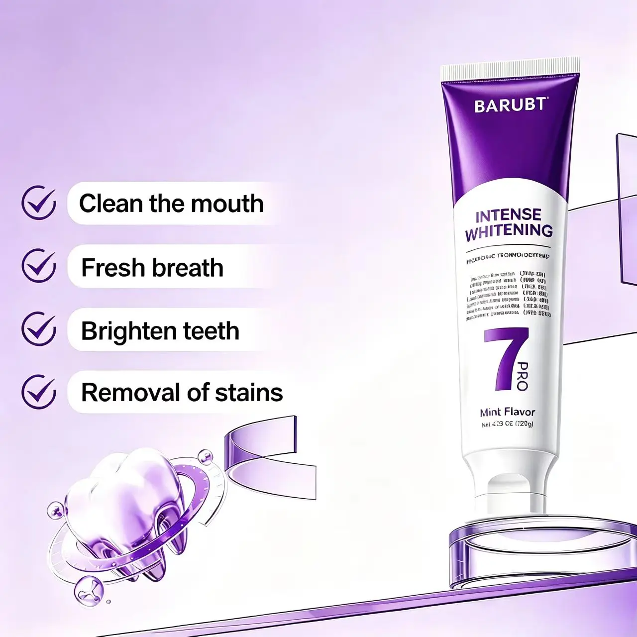 Deep Cleaning Teeth Whitening Toothpaste (145g, 12 Months Shelf Life) - Cleansing Formula, Removes Stubborn Surface Stains, Enhances Teeth Brightness, Supports Daily Oral Health