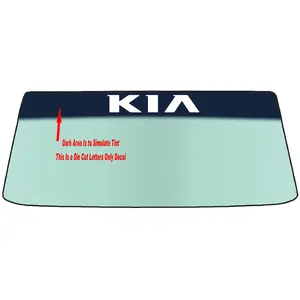 Fits A KIA - Two Styles Vehicle Custom Windshield Banner Graphic Die Cut Decal - Vinyl Application Tool Included